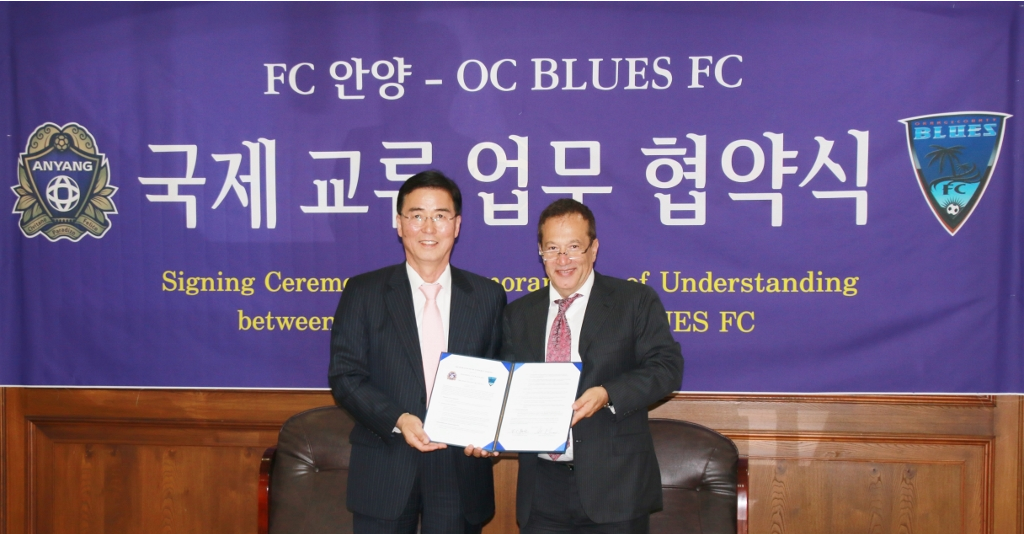 OC Blues FC Forges Partnership with Korean Side FC Anyang