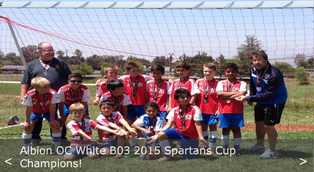 Albion OC White B03 2015 Spartans Cup Champions!