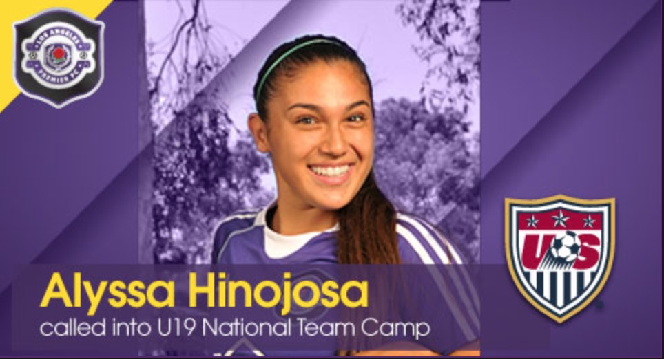 Alyssa Hinojosa called into U19 US Women’s National Team Camp