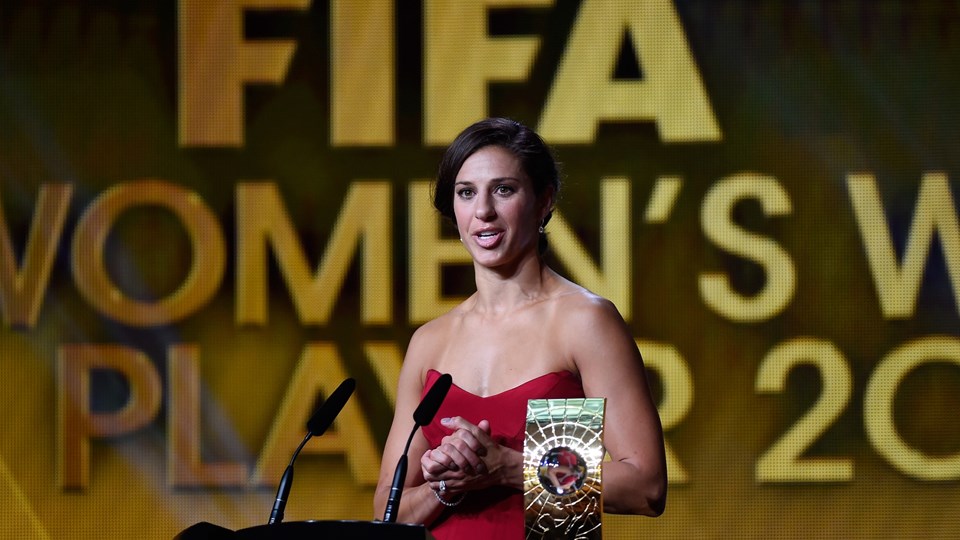 Carly Lloyd named FIFA World Player of the Year