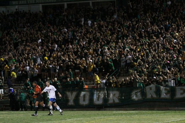 The Wall of Green at Spanos Stadium, Cal Poly vs. UCSB