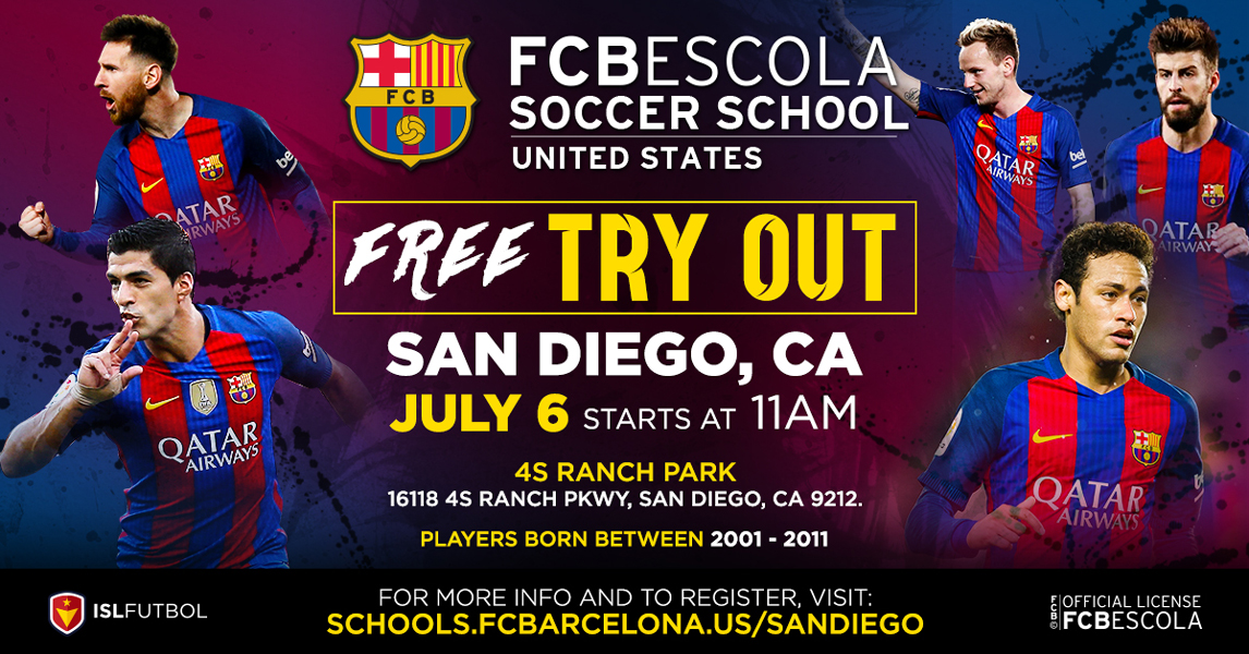 FCBEscola Soccer School of San Diego Hosts July 6th Tryouts